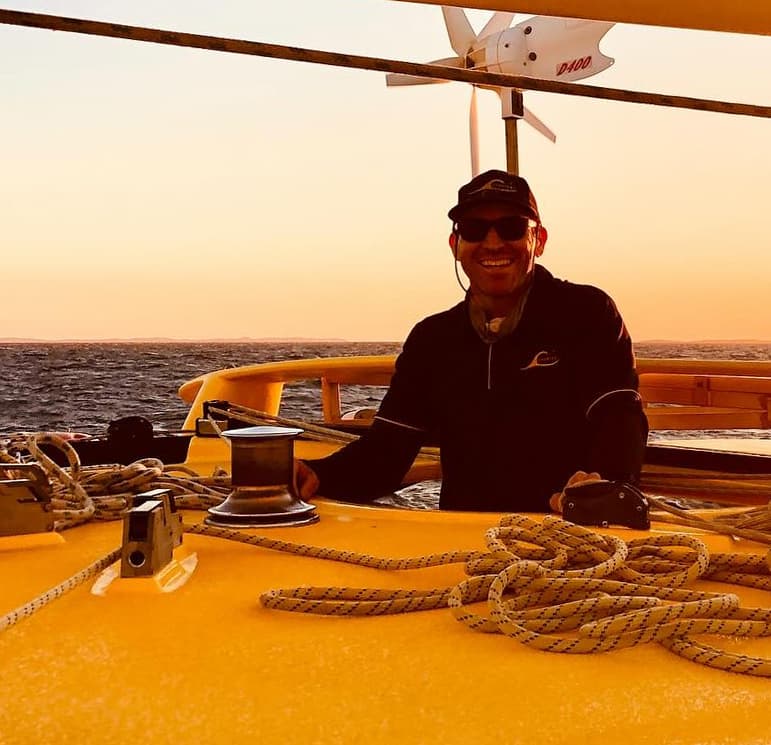 Dan Ohana sailing off the coast of Western Australia